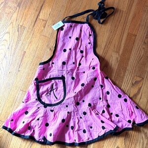ADORABLE pink & black apron!